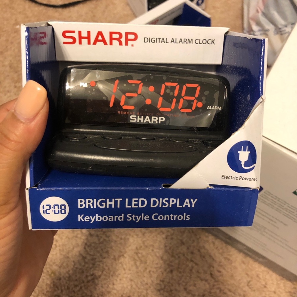 Sharp digital alert clock